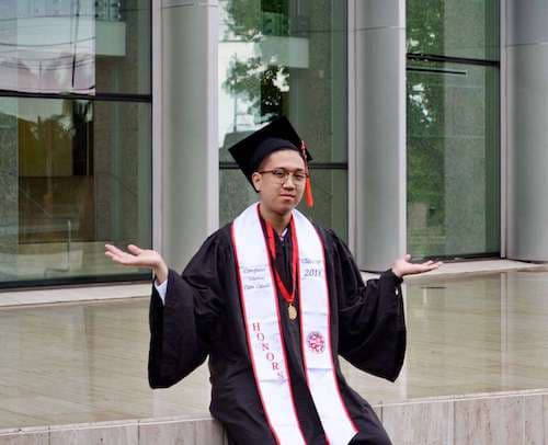 a picture of me during graduation